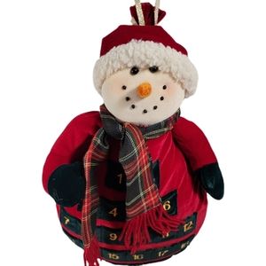 16" Stuffed Plush Snowman Christmas Advent Callander.